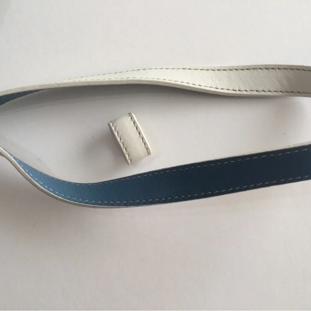 Coach Blue and White Leather Bucket Bag - Picture 11 of 12